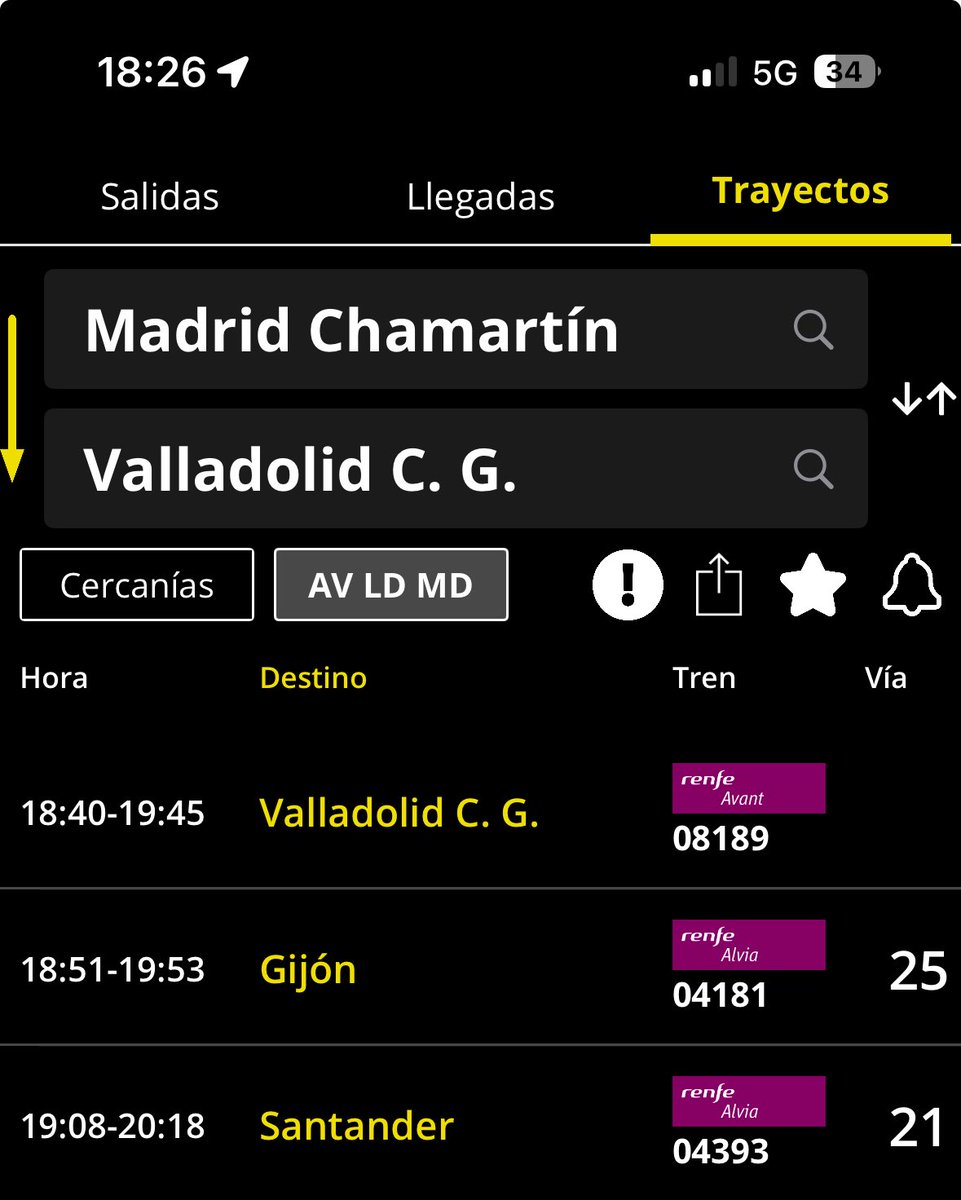AVE_Valladolid's tweet photo. El pan nuestro de cada día. Los siguientes con vía, el nuestro… 50’ tarde como ayer? ⁦@Adif_es⁩ ⁦hoy también malos modos @Renfe⁩ ? Haced algo pf ⁦@transportesgob⁩ ⁦@oscar_puente_⁩ https://t.co/CeVEqG7Nd2