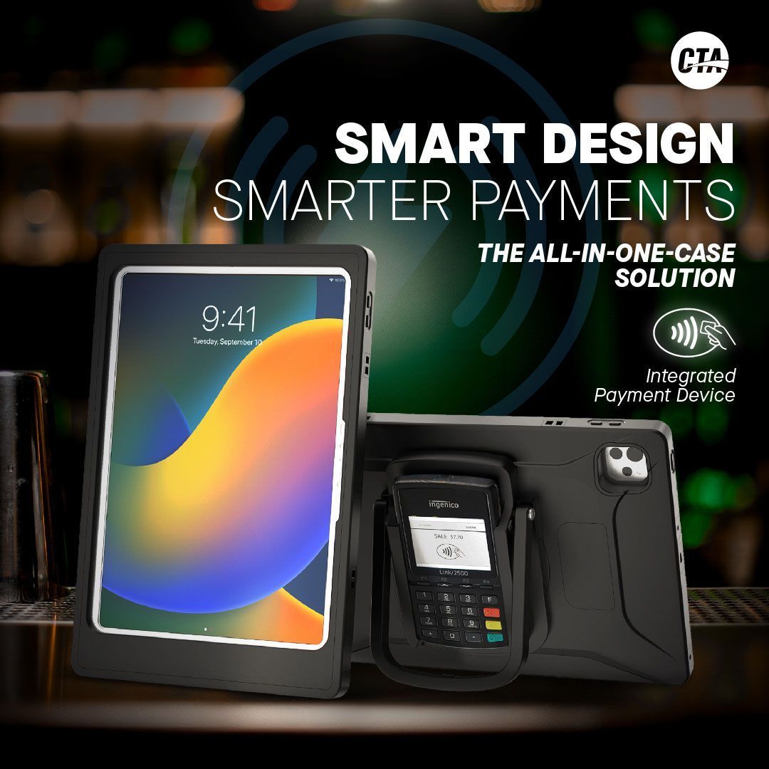CTADigital's tweet photo. CTA Digital all-in-one mobile POS Case with wireless charging. Serve your customers whenever, wherever with versatility and mobility! https://t.co/4D70cRHyIR