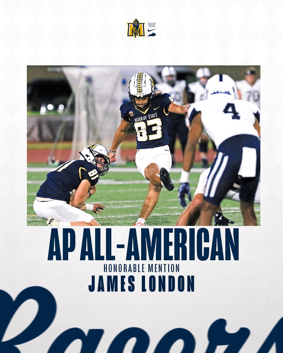 𝗔𝗣 𝗔𝗹𝗹-𝗔𝗺𝗲𝗿𝗶𝗰𝗮𝗻 🌟

Congrats <a href="/JamesLondonJr29/">James London 5 ⭐️ Kicker</a> on earning <a href="/AP_Sports/">AP Sports</a> All-American Honorable Mention!

#GoRacers🏇