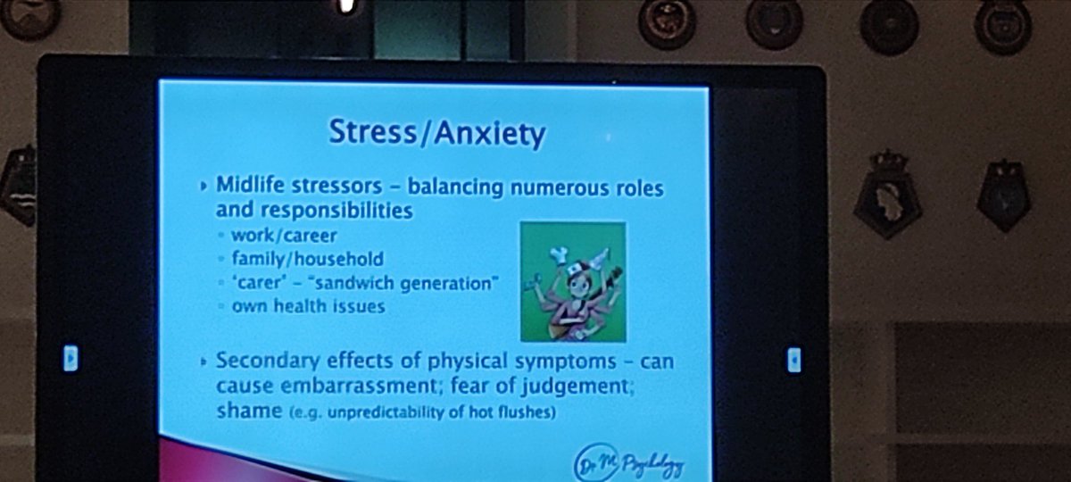 Menopause is not a disease or mental health condition but it can lead to anxiety women are three times more vulnerable to depression in mid life bugger!!! <a href="/UK_ACP/">ACP-UK</a> Dr Momotaj #copingwithmenopause