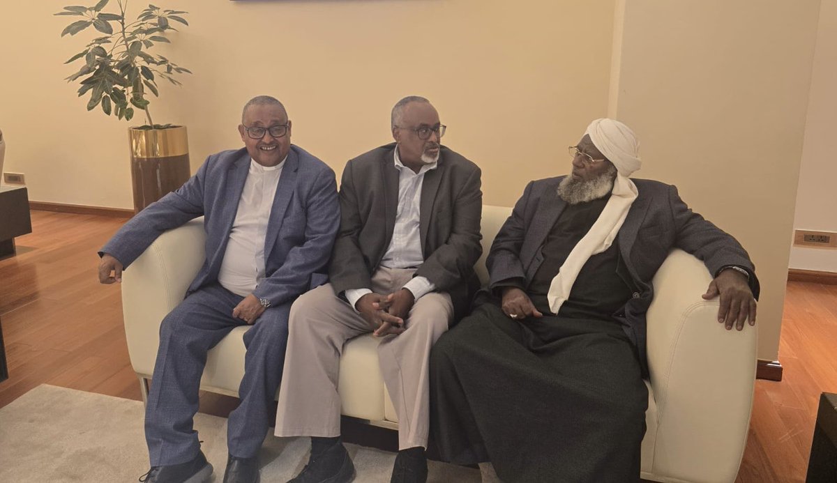 Glad to accompany Religious Leaders Pastor Tsadiku Abdo Álema, President of Evangelical Churches Fellowship of Ethiopia (ECFE), Grand Mufti Dr. Sheikh Haji Ebrahim Tuffa, President, Ethiopian Islamic Affairs Supreme Council and Chair of Ulema Council, and His Grace  Abune