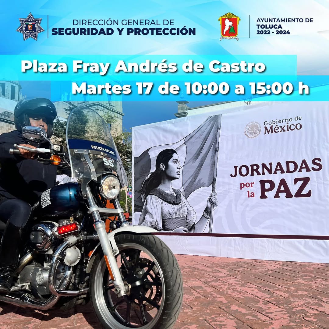 🕊️ JORNADA POR LA PAZ 🕊️
El día de hoy se llevará a cabo el evento “Estrategia Nacional de Construcción de Paz enfocada en la atención de las causas”. ¡Únete a la construcción de un futuro más seguro!
LUGAR: Plaza Fray Andrés de Castro
HORA: de 10:00 a 15:00 h
