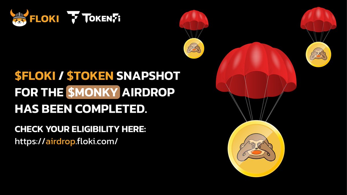 Check Your $MONKY Airdrop Eligibility Now

Check if you're eligible for the $MONKY launch airdrop by entering your public wallet address at airdrop.floki.com

The eligibility checker now displays final results for $FLOKI and $TOKEN holders as the December 15, 2024 deadline