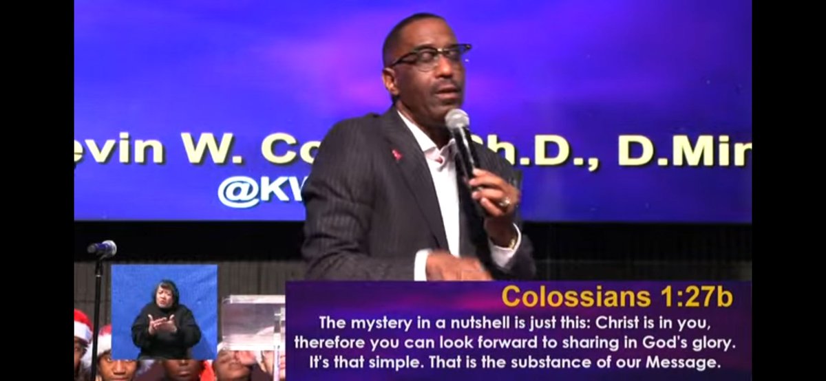 DeborahRye's tweet photo. "...CHRIST IS IN YOU." (a bit from Colossians) @KWCosby @ssclive #bestchurchthissideofheaven #mypastor #digitaldiscple https://t.co/H1AowVO3AA