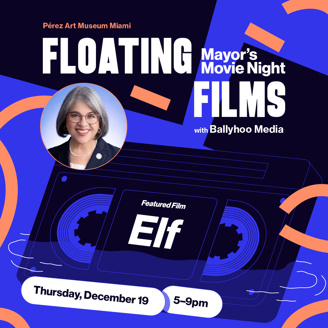 pamm's tweet image. Floating Films is back again next Thursday, December 19! 🎥✨
5-8pm | Happy hour drink specials
7-9pm | Screening of “Elf”☃️
9pm | Galleries and museum close
Come early to explore our galleries. Click the link in bio to learn more! @ballyhooboats @MayorDaniella