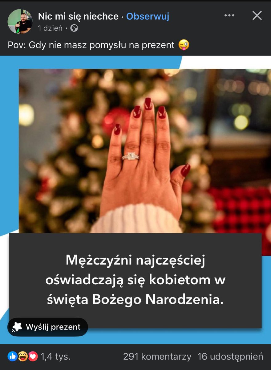 Dwa najgorsze typy oświadczyn: 
święta / czyjeś wesele