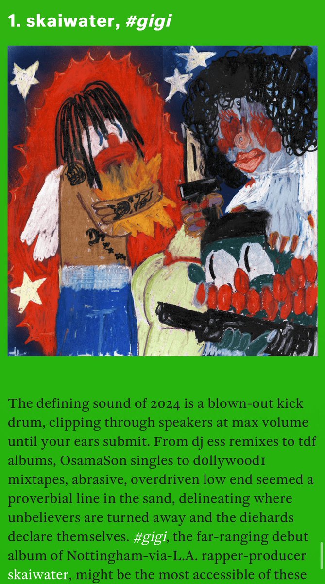 .<a href="/thefader/">The FADER</a> has named skaiwater’s #gigi as the best album of the year !!