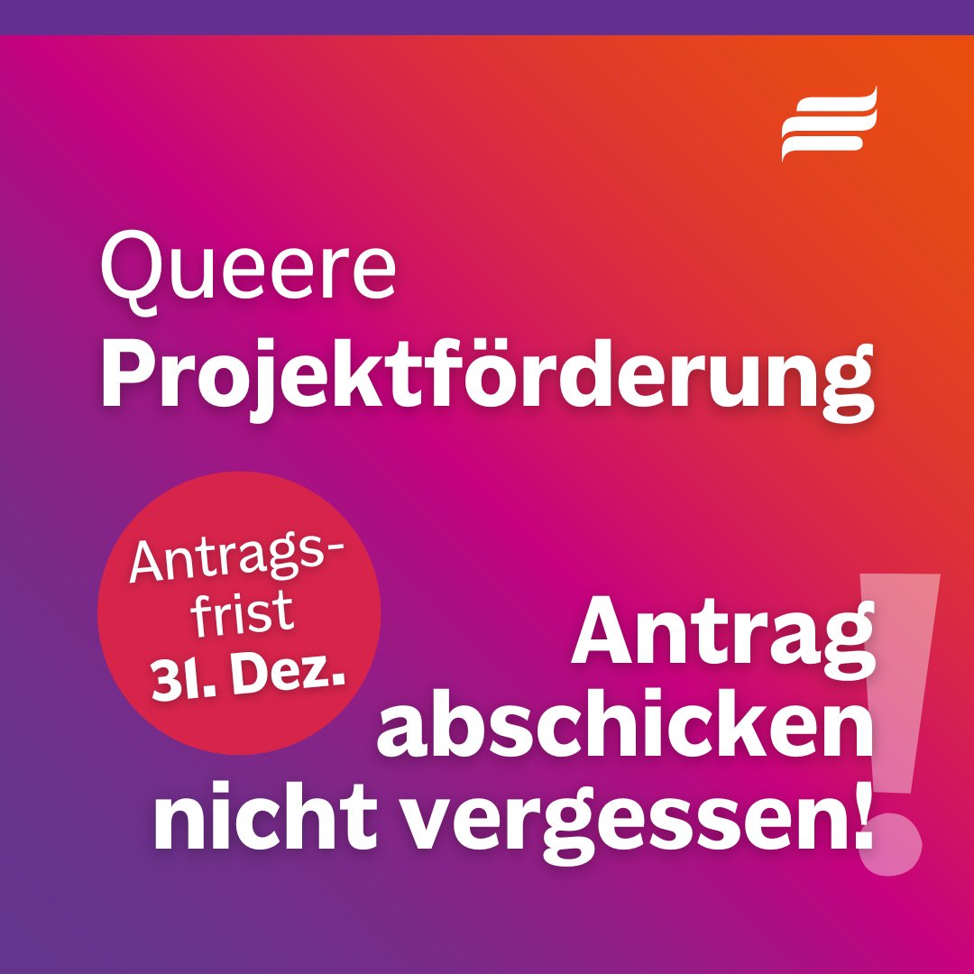 Morgen ist nicht nur Silvester - sondern auch #Antragsfrist für unsere #queere #Projektförderung für das Förderjahr 2026. Deshalb nicht vergessen: Bringen Sie Ihren Förderantrag rechtzeitig zur Post. Entscheidend ist der #Poststempel.
Alle Infos hier:
➡️ mh-stiftung.de/foerderung-2/