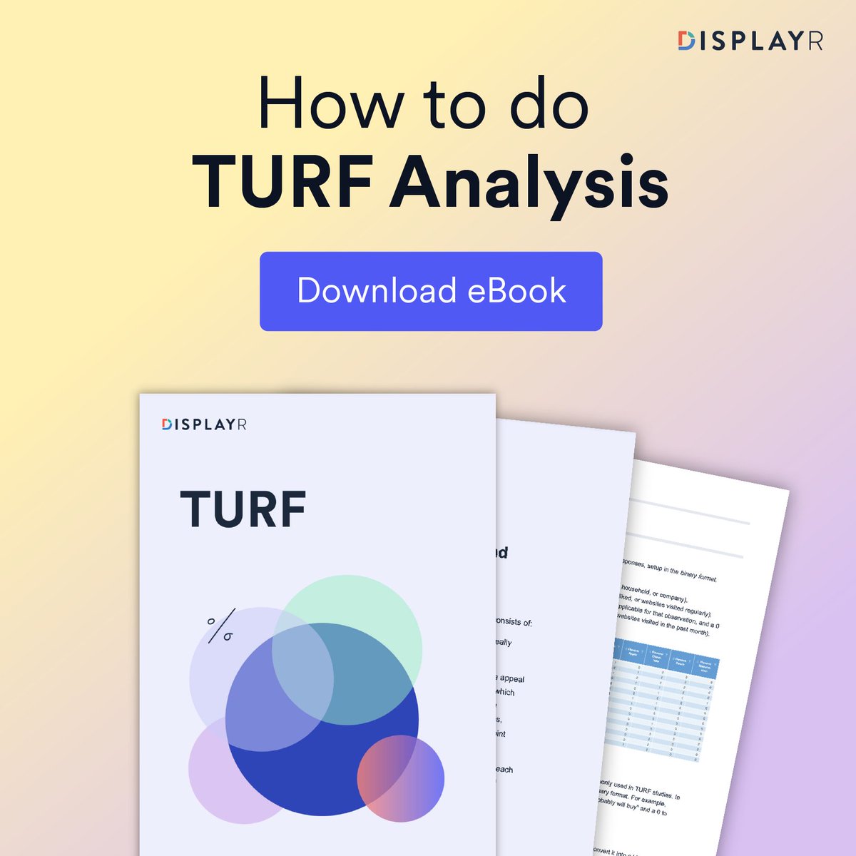 Download here: displayr.com/resources/usin… ebook is for market researchers who wants a step-by-step guide to creating a TURF (Total Unduplicated Reach and Frequency) analysis.⁠
⁠
#TURF #marketresearch #productdevelopment #Displayr⁠