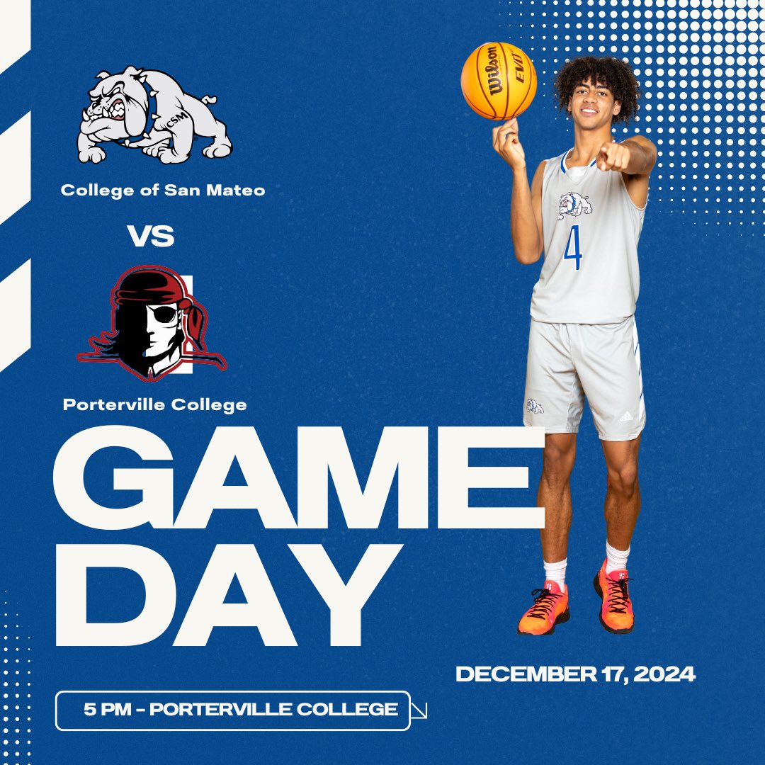 🚨GAME DAY🚨
Bulldogs travel to The Central Valley for back to back road games.
Tonight, they face off against Porterville College. Tip off is 5pm.
Watch the live stream here💻: youtube.com/@pirateathleti…