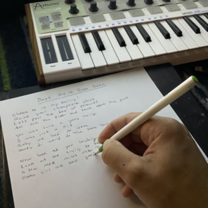 sean_mcconnell's tweet photo. hey y'all ⚡️ there's still a few days to check out my holiday offerings, a few special things available for your loved ones (or for you) - autographed lyric sheet, virtual meet &amp; greet, and handwritten lyrics cards 🙏 you can find them all here: https://t.co/Dw9pBXcNY5 https://t.co/o9b4jAgEbX