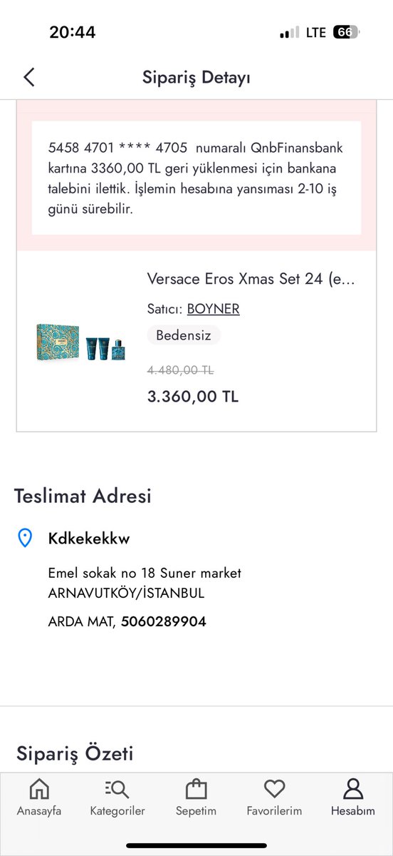 ardamatt's tweet photo. @tumer @boyneronline @BoynerGrup Aynı şey benim başıma geldi az önce @boyner hacklenmiş olabilirsiniz https://t.co/8Se7a1XwcQ