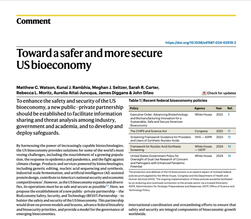 NatureBiotech's tweet photo. Toward a safer and more secure US bioeconomy - @BioAndBaseball @MITREcorp https://t.co/Tn58GNvsjj https://t.co/tWqWxzSRFu