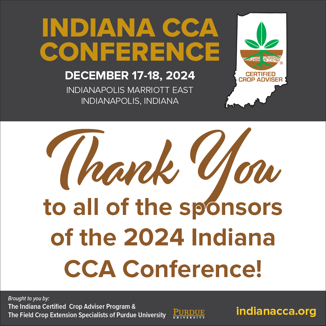 IndianaCCA's tweet image. Thank You to all of the 2024 Indiana CCA Conference Sponsors! To learn more about our conference sponsors, please visit: indianacca.org/Conference/Spo… #InCCA2024 #IndianaCCA #CertifiedCropAdvisers