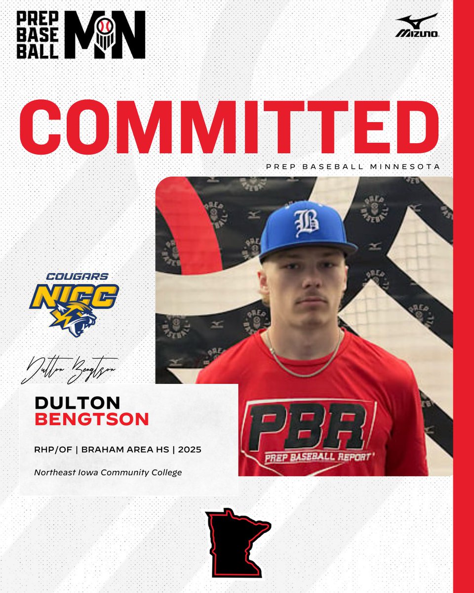 🎓𝐂𝐨𝐦𝐦𝐢𝐭𝐦𝐞𝐧𝐭 𝐖𝐚𝐭𝐜𝐡🎓

Dulton Bengtson, (2025, RHP/OF, Braham Area) commits to Northeast Iowa Community College.

👤 loom.ly/Llhxccg

<a href="/Dulton_Bengtson/">Dulton Bengtson</a> ✖️ <a href="/nicc_bsb/">NICC Baseball</a>