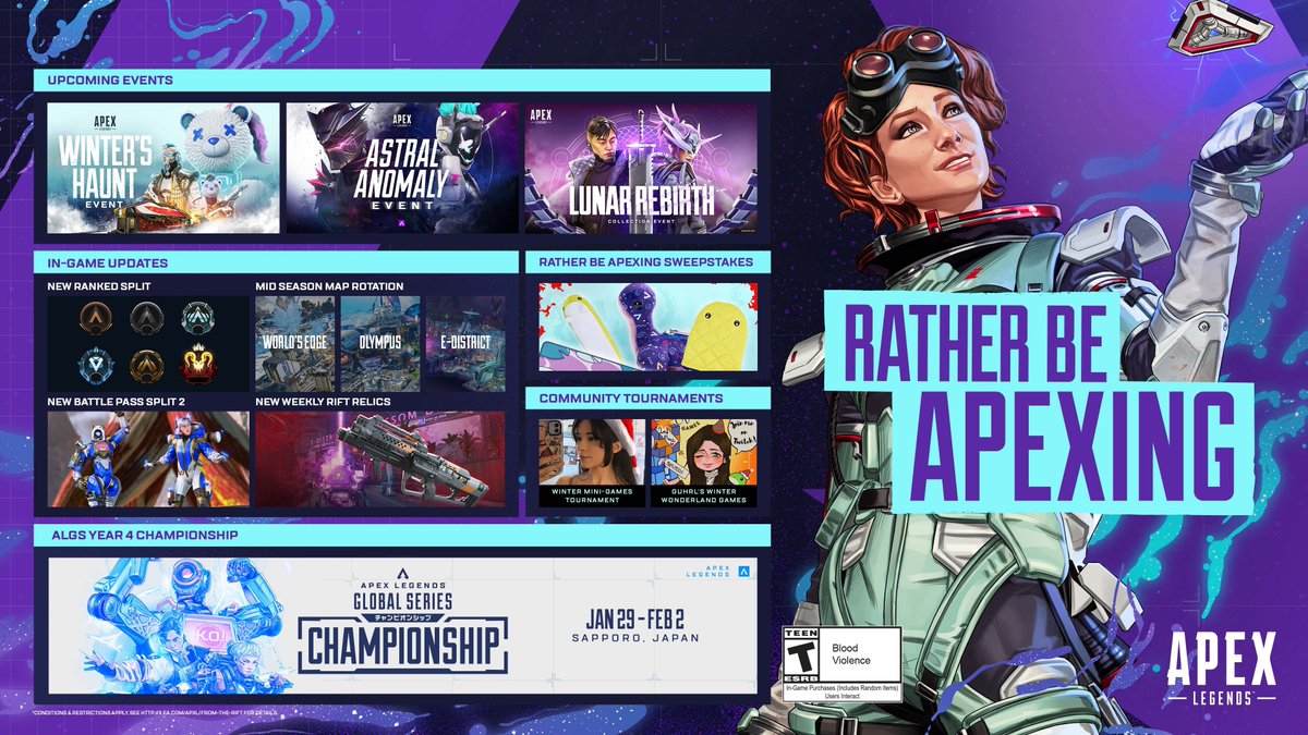 It's the most wonderful time of the year ☃️ Drop into the game in different ways this holiday season when you'd Rather be Apexing.

Try out Winter Express, submit your clips to win swag, and get a sneak peek at what's to come 👇

🔗: go.ea.com/n5K8M