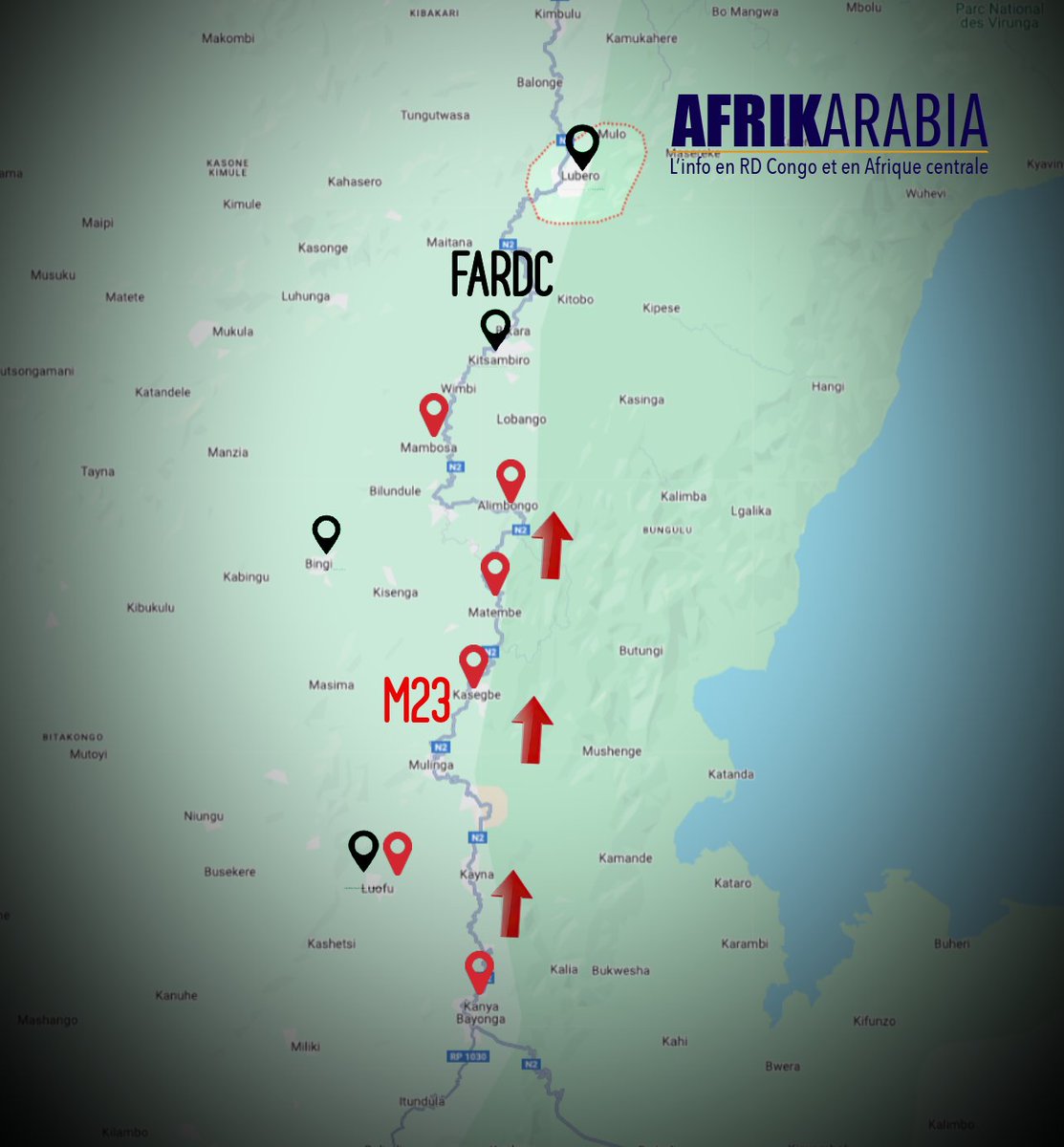 7Ledia7's tweet photo. [#RDC : «La rébellion #M23 progresse dans le #Lubero après les prises de #Matembe #Butsorovya #Alimbongo #Mambasa vers #Lubero-ville. Les #FARDC tiennent #Kitsombiro #Bingi #Mbwanvinywa et occupent #Luofu avec le #M23. Dans le #Walikale le #M23 tient désormais #Buleusa #Ikobo»👇] https://t.co/iCWXfQcBFd