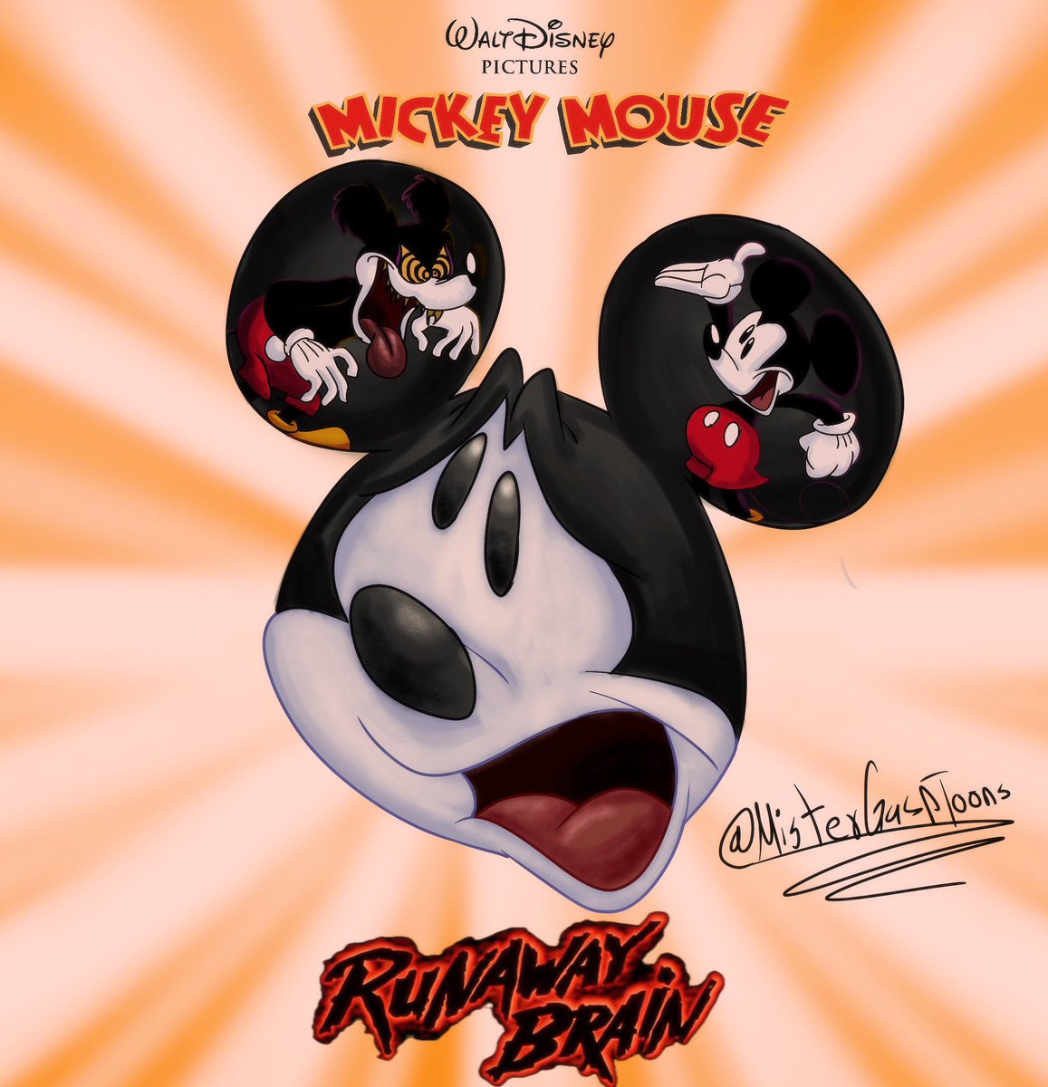 RUNAWAY BRAIN ミッキーマウス フィギュア MICKEY MOUSE RUNAWAY BRAIN