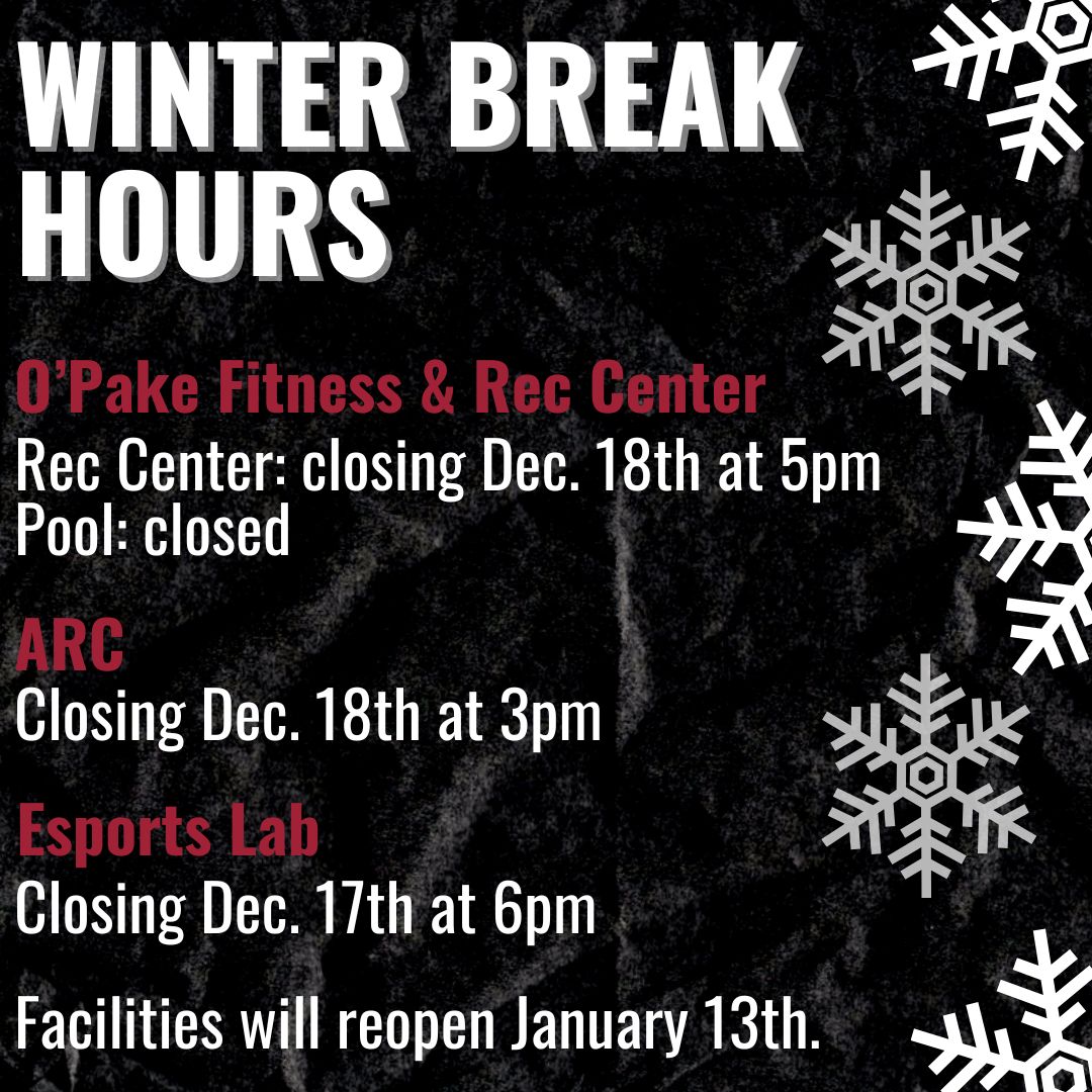 Saint Joseph's University Campus Recreation (@sjuhawks_rec) on Twitter photo Don't forget about our facility hour edits as we prepare for winter break! The esports lab will close tonight at 6pm while our other facilities will close later tomorrow. Question, email recreation@sju.edu. Don't forget about our facility hour edits as we prepare for winter break! The esports lab will close tonight at 6pm while our other facilities will close later tomorrow. Question, email recreation@sju.edu.