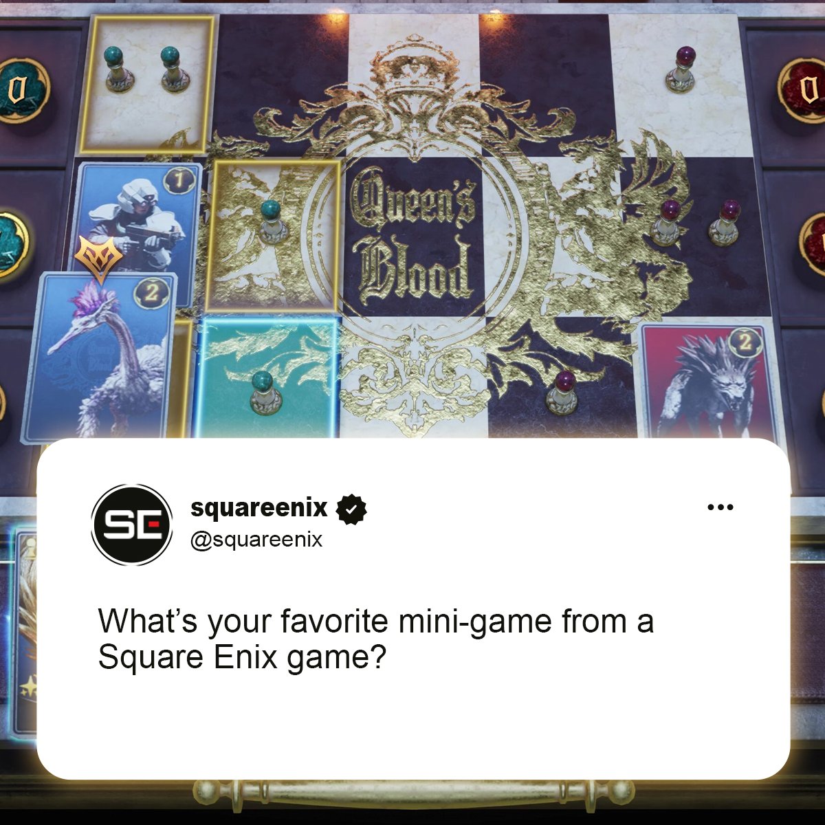 SquareEnix's tweet image. The way Queen's Blood still has a grip on us- 🏰🃏