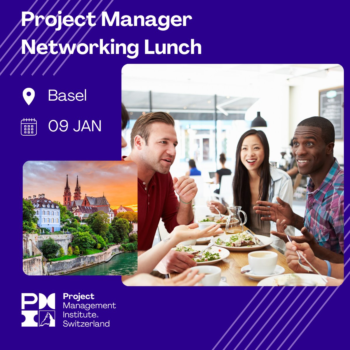 Kickstart the New Year with Networking! 

Join us for the first Project Manager Networking Lunch of 2025 in Basel! 

👉 Information and registration 
pmi-switzerland.ch/events/events-…

#NetworkingEvent #PMILunch #ProjectManagement #BaselEvents #PMISwitzerland