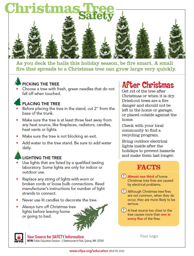 Be safe this holiday season when decorating your home and your tree. 🎄

Follow these Christmas Tree Safety Tips to keep yourself and your family safe.