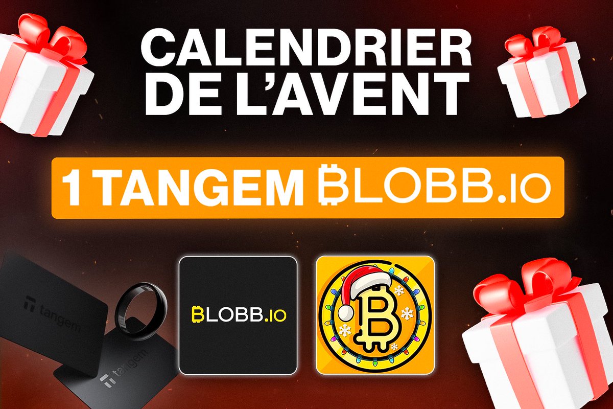 🔴 GIVEAWAY CALENDRIER DE L’AVENT

🔸Nous continuons notre calendrier avec 2 cartes <a href="/Tangem/">Tangem</a> offertes par <a href="/blobb_io/">BLOBB.io</a> 🎁

Pour participer : 
👉 Like 
👉 Follow <a href="/LeCryptoDaily/">Le Crypto Daily</a> &amp; <a href="/blobb_io/">BLOBB.io</a> 

Bonus : Un deuxième giveaway vous attend sur notre Instagram (lien en bio)🌟