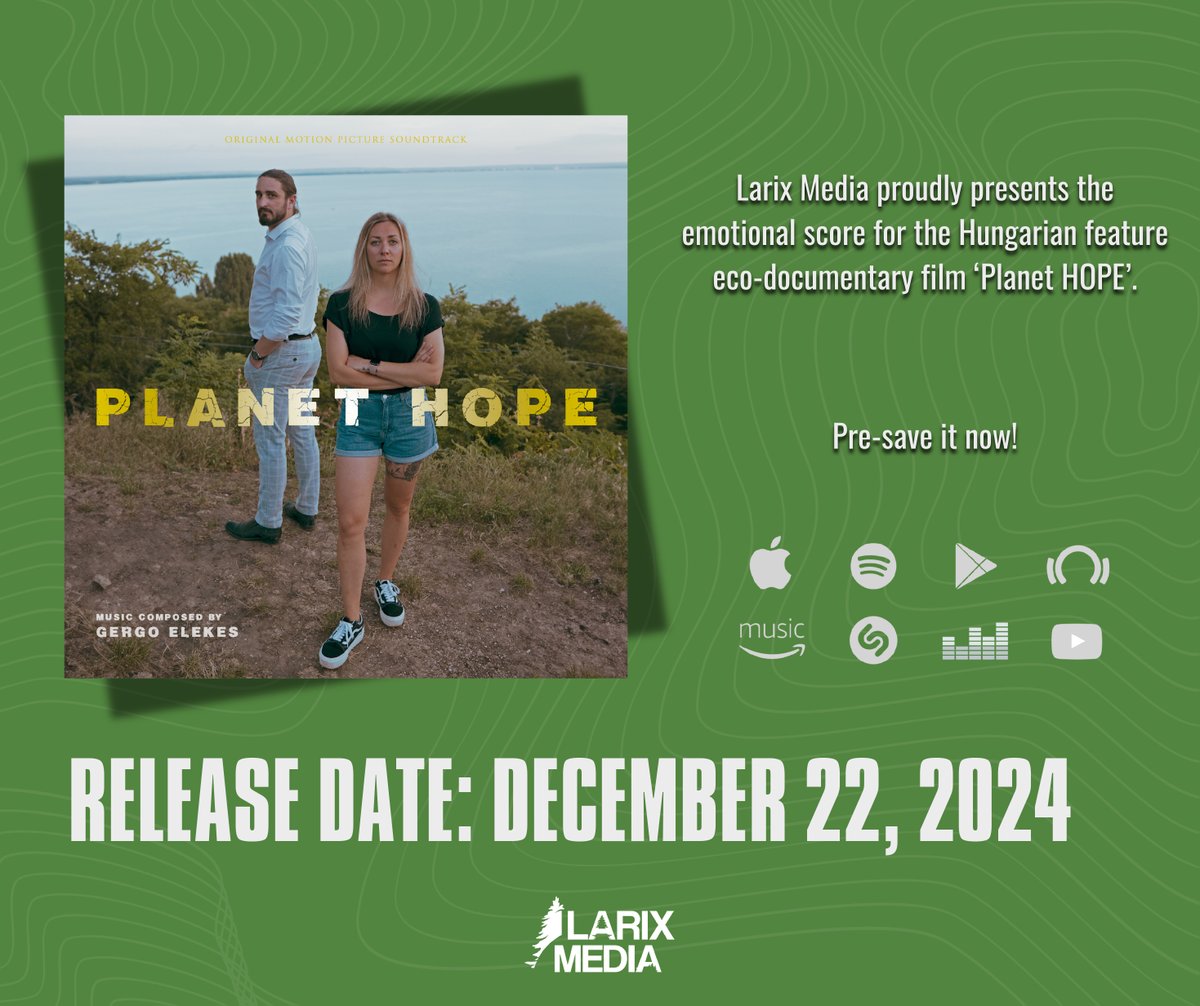 elgergo's tweet image. Early Christmas present! My score for the Hungarian feature eco-documentary Planet HOPE will be released on every major music streaming platform very soon!
Save the date: December 22, 2024
share.amuse.io/album/gergo-el…