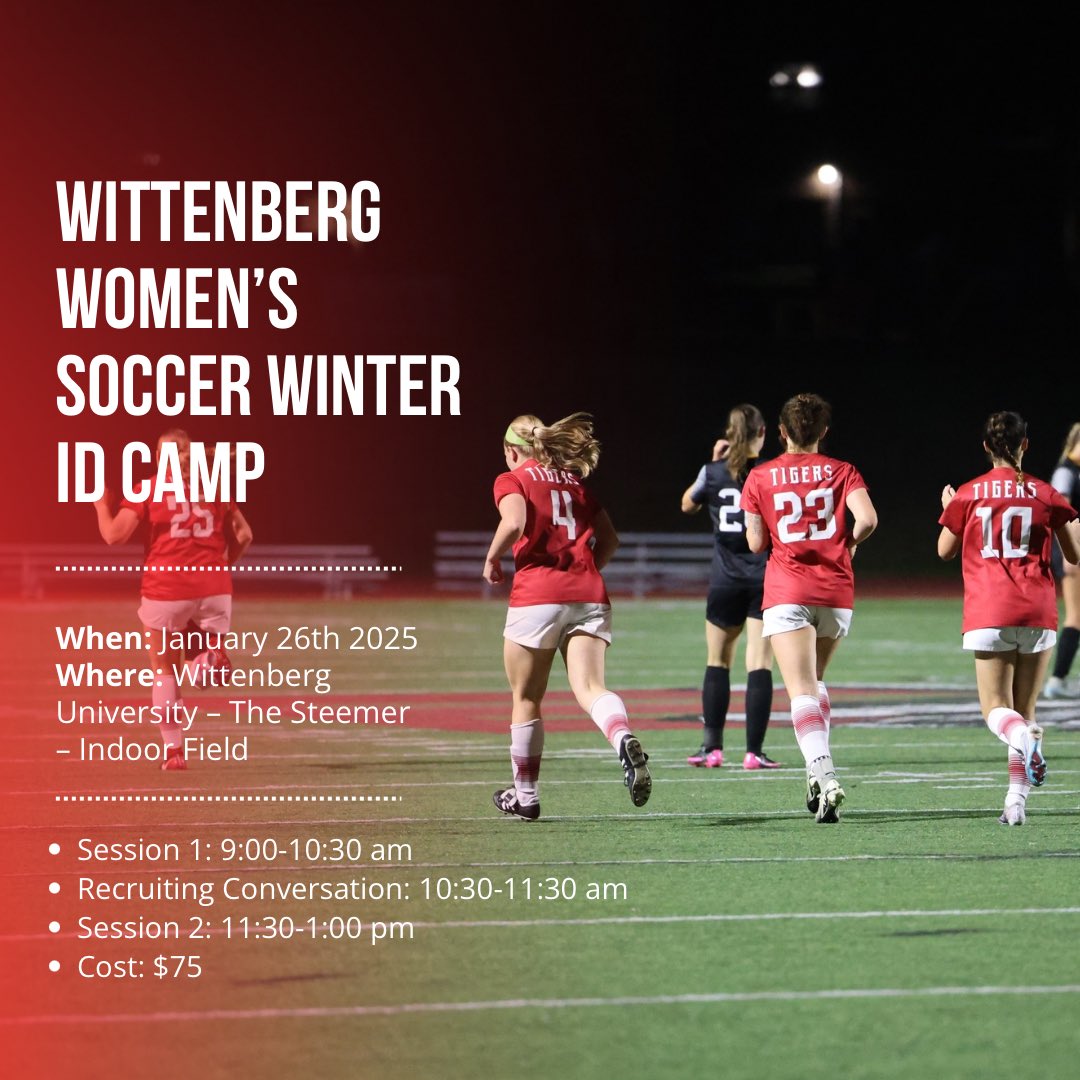 CAMP REGISTRATION IS OPEN! Join us in our state of the art Indoor Field for this one day winter ID camp! Link to register in bio and on wittenbergtigers.com