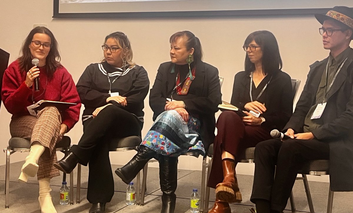 ArramatProject's tweet photo. Congrats to Natalie Noksana, Arlyn Charlie, Tracey Proverbs, & Kristin Chamberlain for their powerful talks at @ArcticNet! They shared how #IndigenousYouth films & community-driven curriculum are addressing #ClimateChange in the Mackenzie Basin!
#NFRF #Arramat #TrackingChange https://t.co/AyTW09lirQ