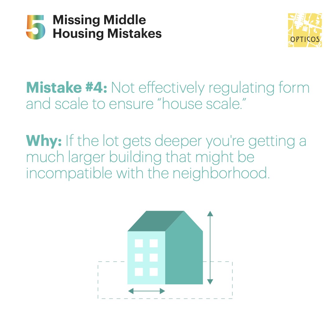 We’re featuring 5 mistakes cities &amp; states make in regulating #missingmiddlehousing, and will provide info on what to avoid, graphic examples of both good and bad solutions, as well as even better approaches.

Here's #4. 

bit.ly/41DvWR4