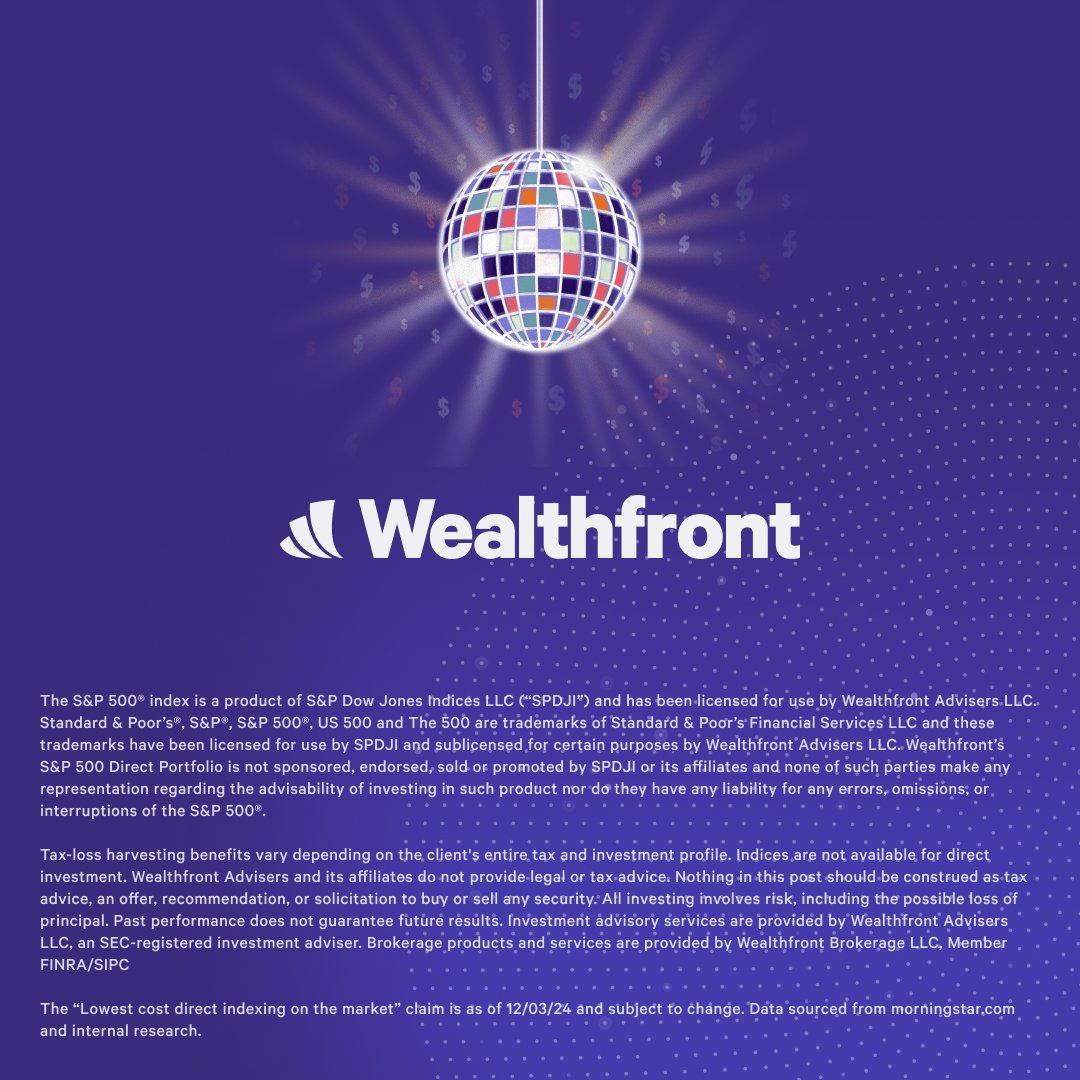 🆕 Meet S&amp;P 500 Direct, a new portfolio designed to help you invest in the S&amp;P 500® and save money on taxes. With direct indexing, we’ll take advantage of day-to-day dips in the market that can help lower your future tax bill. Complicated? Not for software. Expensive? Not at all.
