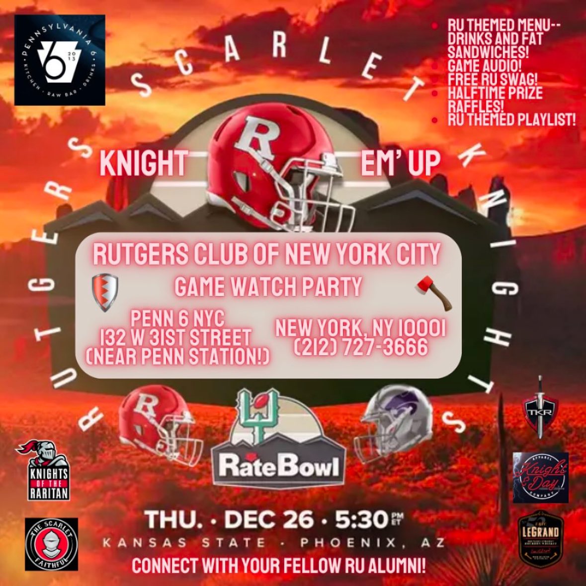 Rutgers Club of NYC (@rutgersclubnyc) on Twitter photo RUTGERS IS BOWL BOUND! Join us at @penn6nyc on Thursday, December 26, beginning at 5:30 pm as @rfootball takes on Kansas State. Be prepared for an evening of fun, including an RU-themed menu, free swag, and halftime prize raffles! <a href="/rutgersalumni/">Rutgers Alumni</a>.
docs.google.com/forms/d/e/1FAI⦠RUTGERS IS BOWL BOUND! Join us at @penn6nyc on Thursday, December 26, beginning at 5:30 pm as @rfootball takes on Kansas State. Be prepared for an evening of fun, including an RU-themed menu, free swag, and halftime prize raffles! <a href="/rutgersalumni/">Rutgers Alumni</a>.
docs.google.com/forms/d/e/1FAIā¦