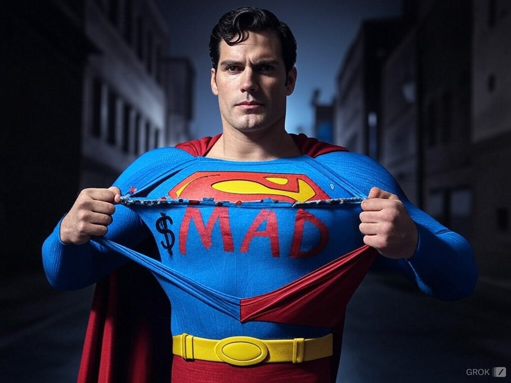 anymanagain's tweet photo. Superman is now Madman $MAD @madcoinvip https://t.co/N2aQtnv57d