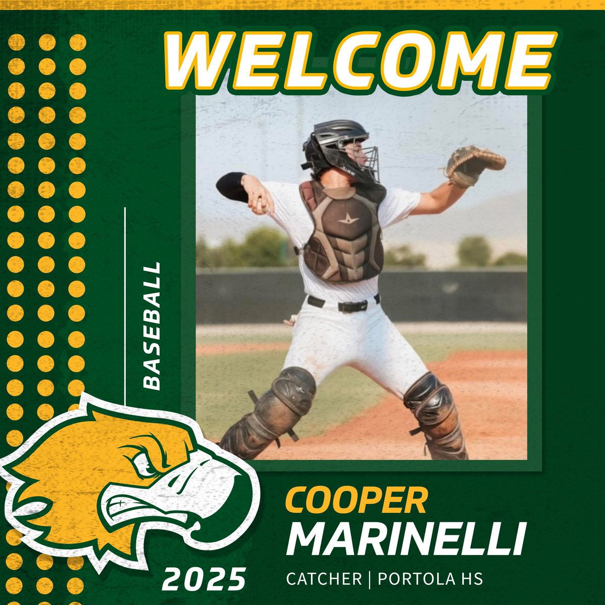 Welcome to the family, Cooper! The catcher from Portola is now a Golden Eagle 🦅 #CUwork