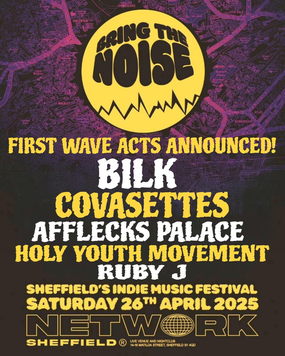 We’re excited to announce we’ll be playing BRING THE NOISE Festival at Network in Sheffield 26th April!

Tickets on sale now!
skiddle.com/e/40453253