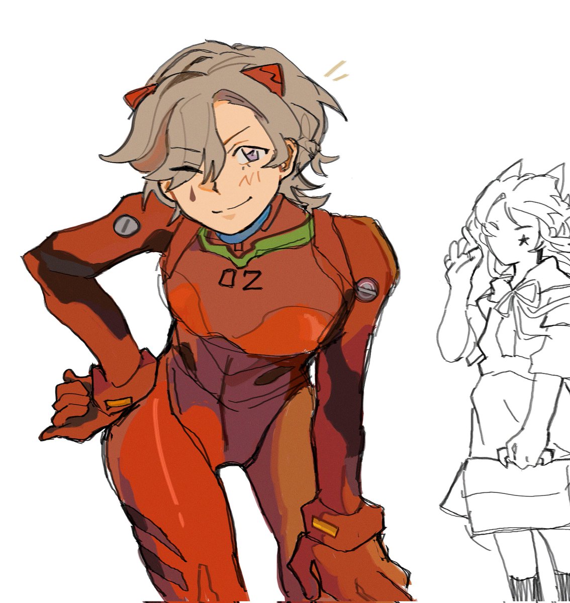 aracrylic's tweet photo. evangelion'd lyney https://t.co/gAG2pVcCpB