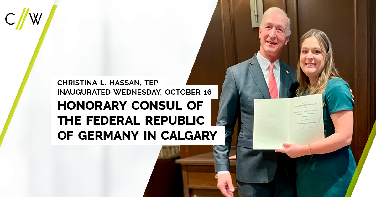 Congratulations to Christina Hassan, TEP, on her inauguration as the new Honorary Consul of the Federal Republic of Germany in Calgary! Learn more about this role here:
carbertwaite.com/news-legal-com…