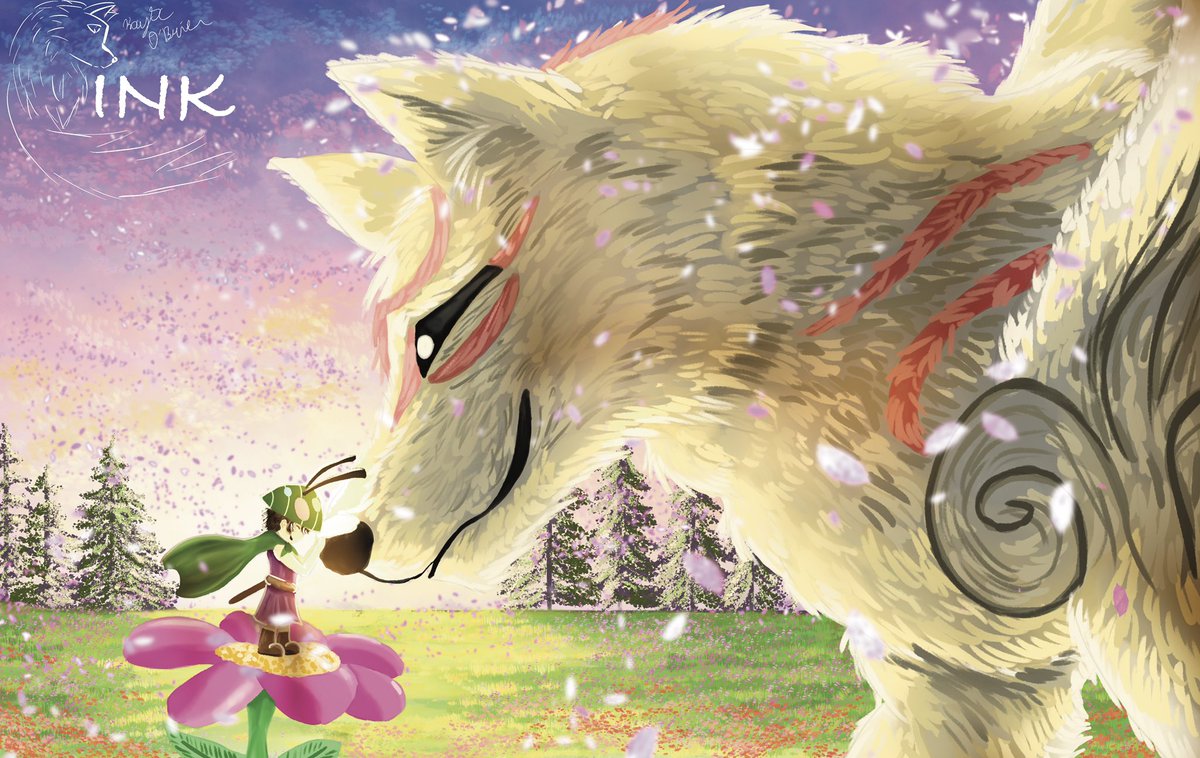 Wolf_o_Ink's tweet photo. So excited for Okami 2! It’s a game that means a lot to me! Had to draw something for it! Thoughts? #okami #okamiamaterasu #okamiwolf #okamihd #okami2 #capcom #capcomgames #clover #ps #playstation #videogame #fyp #trending #viral https://t.co/nIscAeNRp5