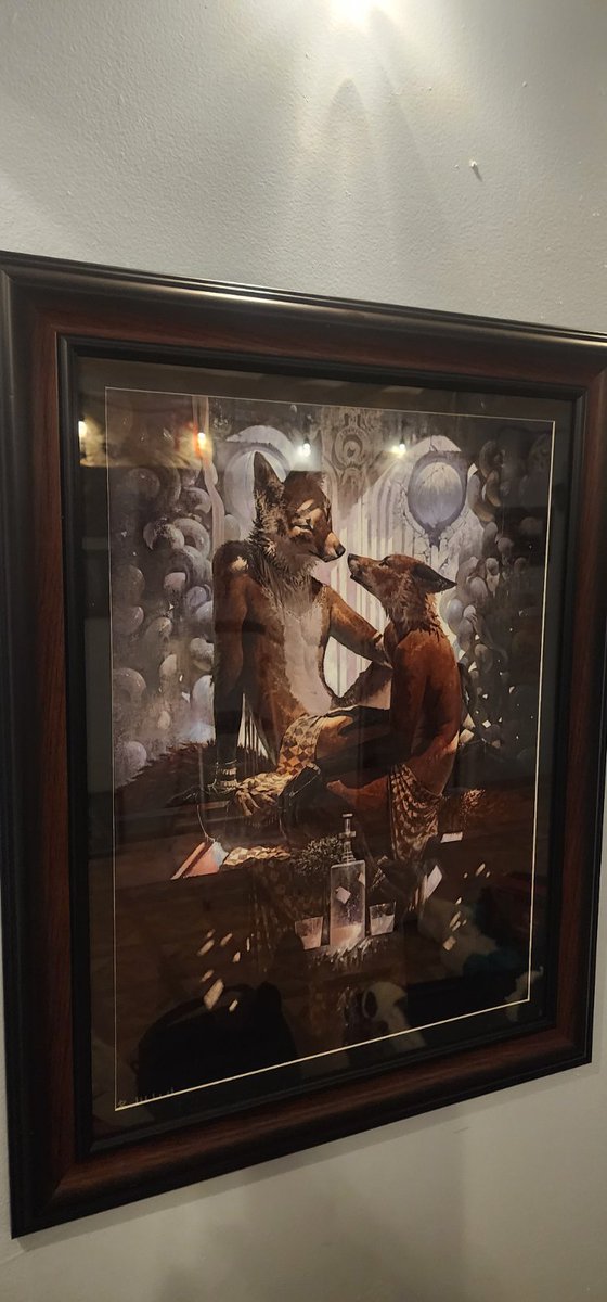 SunRiseFox-Deployed (@sunrisefoxy) on Twitter photo <a href="/BubbleWolf/">BubbleWolf 💜➡️BSKY</a> thank you for this amazing peace of art. I finally got this framed and hung on the wall. Such a beautiful monent for these two... I keep waiting for them to kiss.. time seems to stop for those two.. <a href="/BubbleWolf/">BubbleWolf 💜➡️BSKY</a> thank you for this amazing peace of art. I finally got this framed and hung on the wall. Such a beautiful monent for these two... I keep waiting for them to kiss.. time seems to stop for those two..