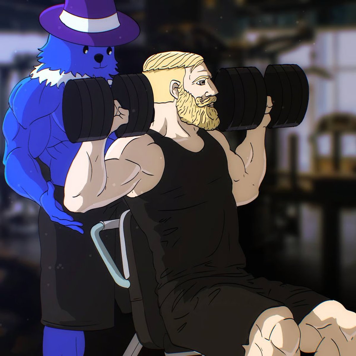 Chapter 5: Based Chad, the Confidence King 💪🔥

At the local gym 🏋️, Based Chad was lifting weights with ease, flexing his muscles and inspiring awe.

Warpie approached cautiously.
— “Chad, your strength and confidence could be the key to our success.”
Chad smirked.
— “I never