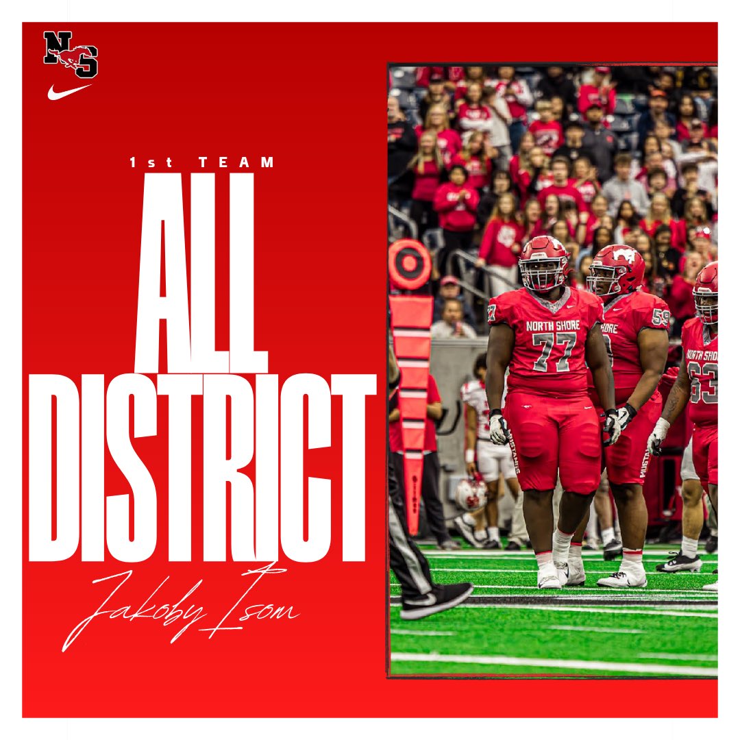 Congratulations to Jakoby Isom (OL) for earning 1st Team All District Honors in district 23-6A
#EASTSIDE
