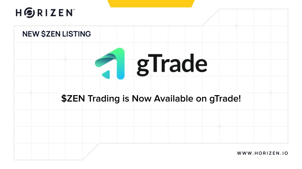 horizenglobal's tweet photo. $ZEN is officially listed for trading on @GainsNetwork_io!

On the heels of our final halving, and the upcoming prospective ZKV (@ZKVProtocol) token allocation for eligible $ZEN holders, we are growing ZEN’s accessibility across the ecosystem.

There’s a lot on the Horizen! https://t.co/D2uQn4NHth