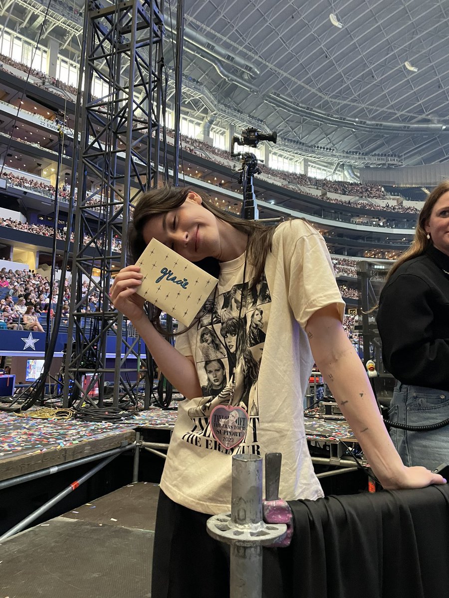 TSUpdating's tweet photo. 🚨| Gracie Abrams on The Eras Tour and what she learned from Taylor Swift:

“I watched the live streams on shows that I wasn’t at—I’m feeling emotional and grateful and in a state of shock that we don’t, as a global community, get to experience that source of light anymore. I was just soaking up every moment of her show, too. I’ve basically been studying it for a year-and-a-half. Every time I’ve opened for her, I watch and learn. I learned from her every time we have a conversation about the weather, even — I am inspired by Taylor in a million ways, but especially by the pace with which she puts things out into the world.”