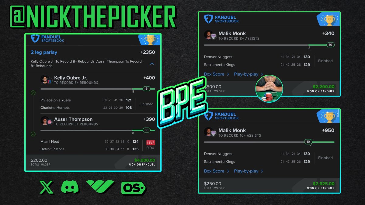 Nickthepicker's tweet photo. I will be giving away $323 I honor of Malik, Oubre, and Thompson 🫡 

Just like or RT to enter 

https://t.co/JFzWHuwdOF https://t.co/nZm58s1AON