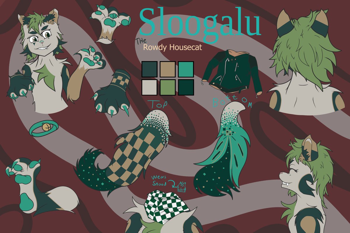 Finished! 

Had a week to remake my ref sheet and redesign my fursona more to be more fursuit friendly for an application. A bit rushed but I think he turned out cool! Fingers crossed he gets accepted but I got backups :D

#furry #Fursona #FursuitRef