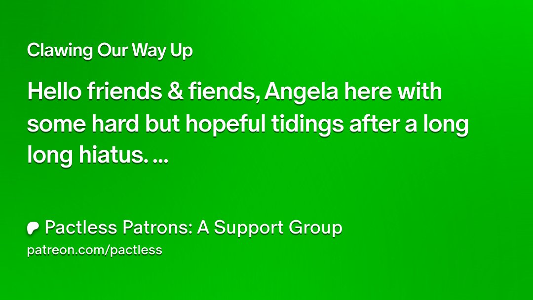 PactlessPatrons's tweet photo. UPDATE ON PATREON! 
https://t.co/iSphCeczKy https://t.co/aYXrKvj3rd