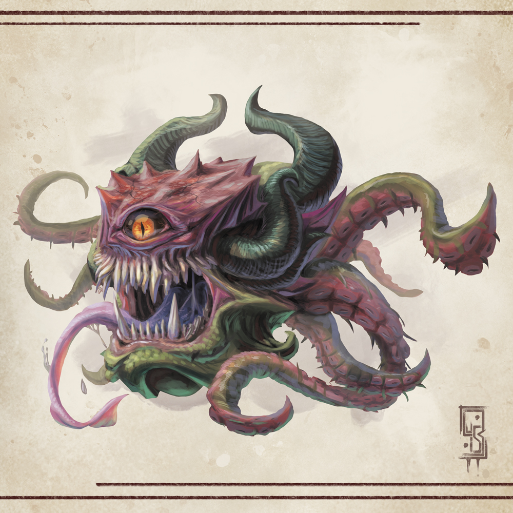 Another creature I made for Dragori Games Tanares Adventures TTRPG. This one was a lot of fun to make, those horror monsters are always interesting to paint!