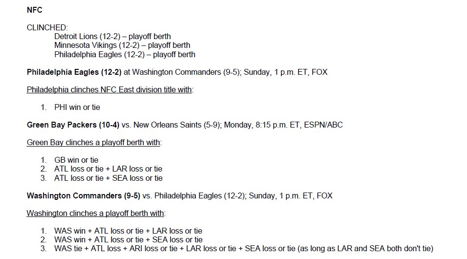 NFL345's tweet photo. For the @NFL Week 16 Playoff Scenarios, click here: https://t.co/9CCU2Y6z5P https://t.co/pNxSdm2Nj0