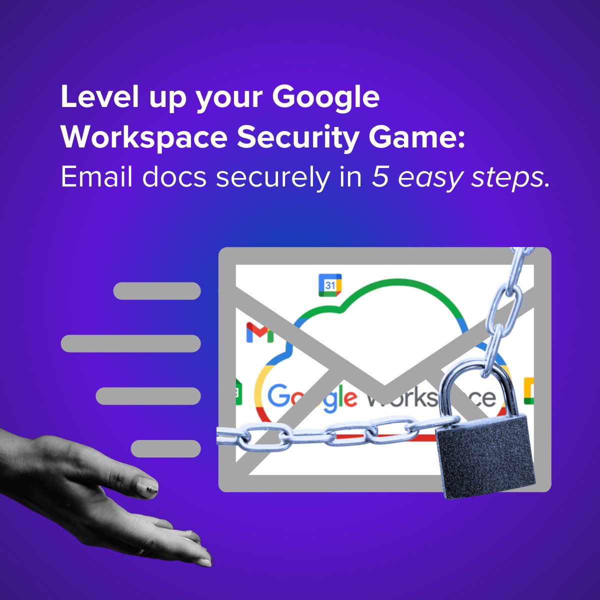 #Google Workspace has surpassed M365 adoption thanks to its superior collaboration features and ease of sharing. But more collaboration also means more data #risk. Learn how to share sensitive docs securely–with military grade #encryption–in seconds: hubs.li/Q02_YGK70